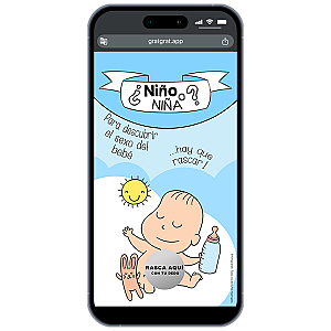 Tarjeta de Rascar Digital ¿Niño o Niña? (Espagnol)