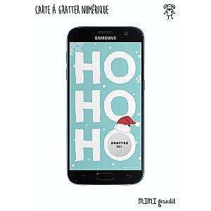 Annoncer sa grossesse à Noël carte à gratter numérique Hohoho