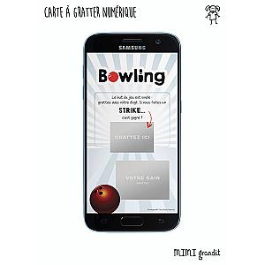 Demande témoin virtuelle carte à gratter Bowling