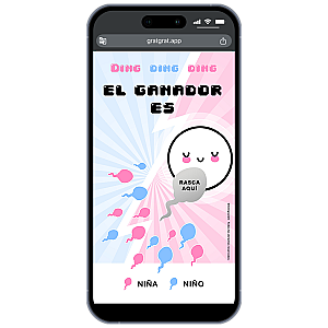 Tarjeta Rasca y Gana Digital Anuncio Sexo Bebé (Espagnol)