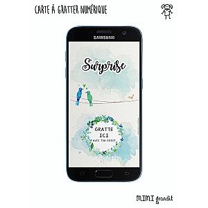 Demande témoin carte à gratter numérique Oiseaux