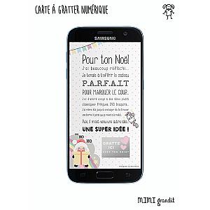 Demande marraine, parrain carte à gratter numérique Noël