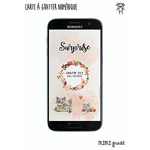 Demande témoin numérique carte à gratter Chats