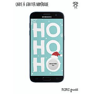 Demande parrain marraine Noël carte à gratter numérique Hohoho
