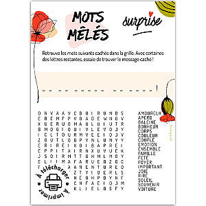 Jeu de Mots Mêlés Annonce Grossesse – À Imprimer