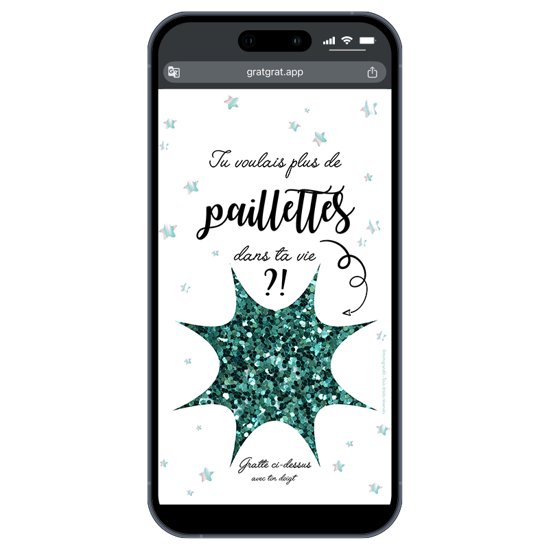 Annonce Sexe Bébé & Jumeaux Carte à Gratter Numérique - Paillettes