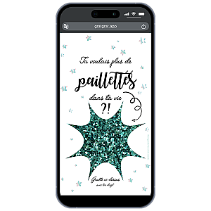 Annonce Sexe Bébé & Jumeaux Carte à Gratter Numérique - Paillettes