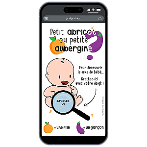 Annonce Sexe Bébé à Gratter Numérique - Abricot ou Aubergine ?