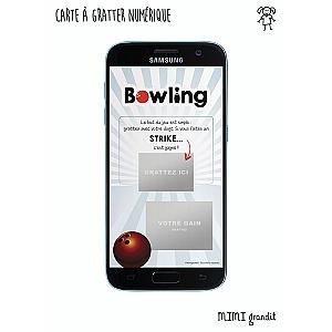 Demande parrain marraine carte à gratter virtuelle Bowling