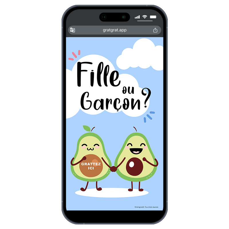 Annonce Fille ou Garçon Carte à Gratter Numérique Avocats