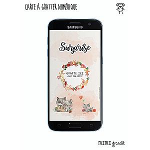 Demande parrain marraine carte à gratter numérique chats