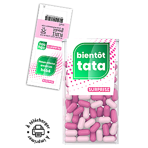 Annonce Grossesse & Demande Parrain – Étiquette pour Bonbons à Imprimer