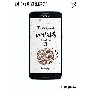 Demande marraine parrain carte à gratter numérique Paillettes
