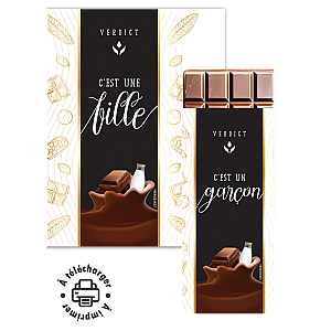 Étiquette Chocolat Annonce Sexe Bébé "Verdict" – À Imprimer