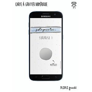 Carte à gratter numérique fête des pères