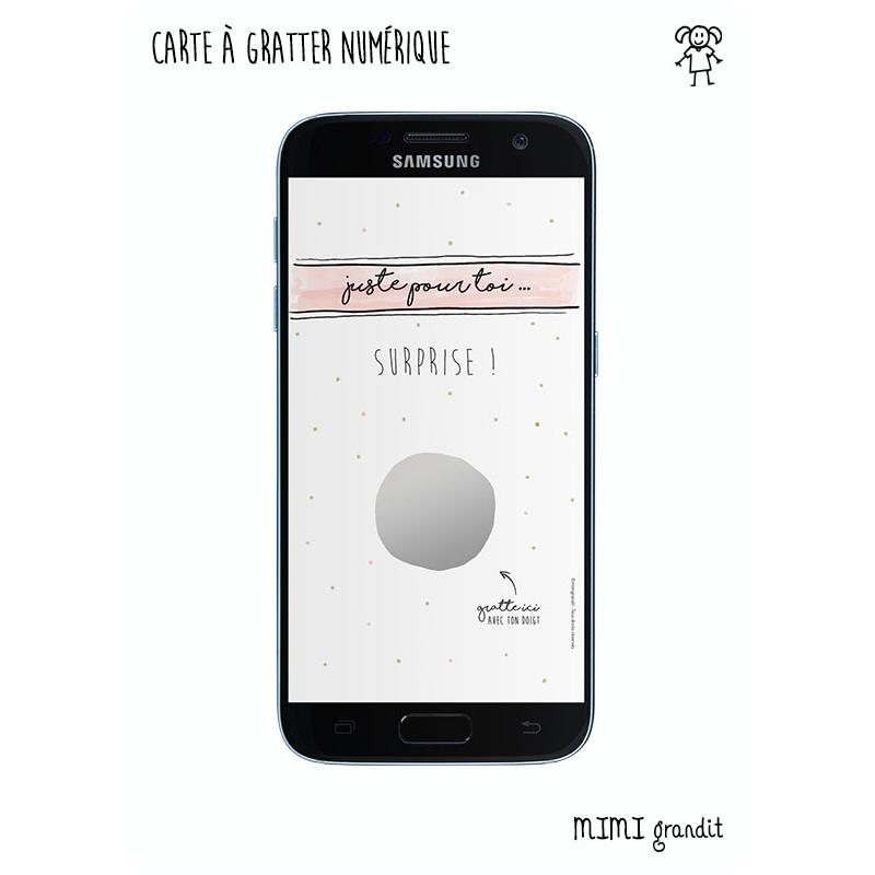 Carte à gratter numérique fête des mères