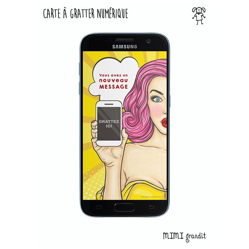 Annonce PACS, mariage à gratter numérique PopArt