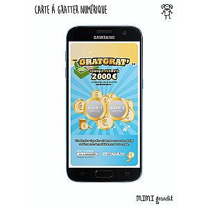 Jeu à gratter numérique demande témoin mariage GratGrat
