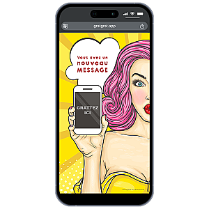 Carte à Gratter Annonce Sexe Bébé Numérique - Style Pop Art