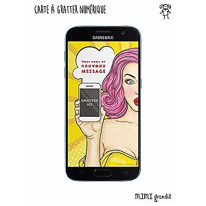 Carte à gratter demande témoin numérique PopArt