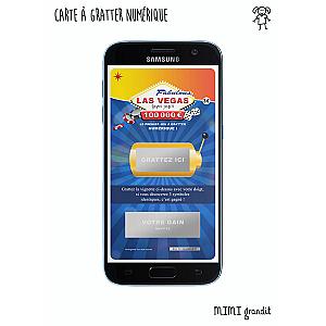 Carte à gratter annonce grossesse numérique Vegas