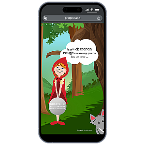 Carte à Gratter Numérique Annonce Grossesse – Chaperon Rouge (Mamie, Mamy, Grand-Mère)