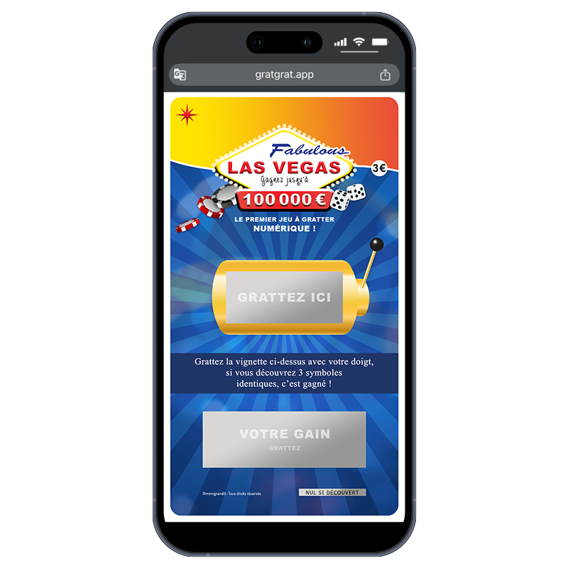Carte à Gratter Annonce Sexe Bébé Numérique - Jackpot Las Vegas