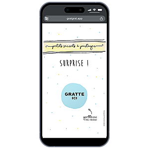 Carte à Gratter Numérique Sexe Bébé - "Petits Secrets à Partager"