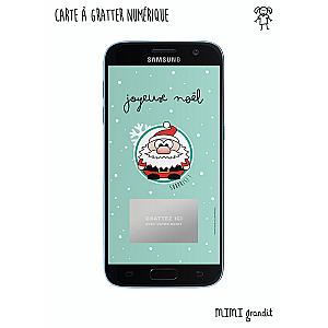 Demande parrain marraine carte à gratter numérique Noël