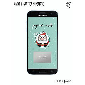 Carte à gratter numérique annonce grossesse Noël