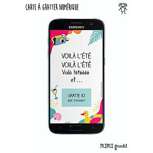 Carte à gratter numérique grossesse annonce voilà l'été
