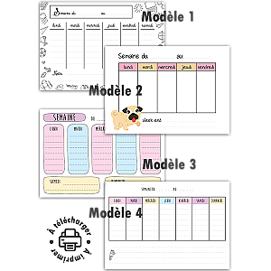Semainier à imprimer : Votre planning de la semaine (PDF)