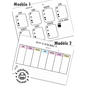 Planning repas semaine à imprimer (Fichier PDF)