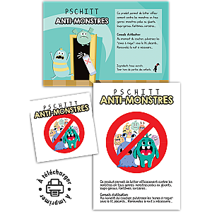 Étiquette spray anti-monstres à imprimer