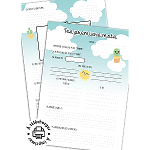 Fiche à imprimer : Les premiers mots et expressions de bébé (Thème Lama)