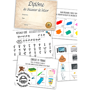 Kit à imprimer : Chasse au trésor pour les tout-petits (Niveau Maternelle)