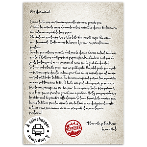 Lettre du Père Noël à imprimer : L'astuce magique pour l'arrêt de la tétine
