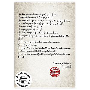 Lettre du Père Noël à imprimer : Encouragements (Nourriture, Pot et Toilettes)