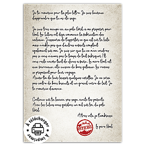 Lettre de remerciements du Père Noël (Réponse à imprimer)