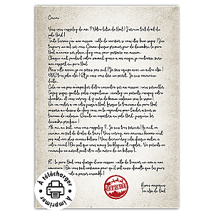 Lettre d'arrivée à imprimer : Un second lutin de Noël (Lutine) rejoint la famille !