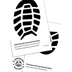Pochoir empreintes de bottes du Père Noël à imprimer (Traces de pas magiques)