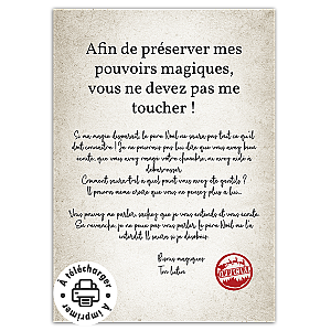 Règles du lutin farceur de Noël à imprimer (Ne pas toucher l'elfe)
