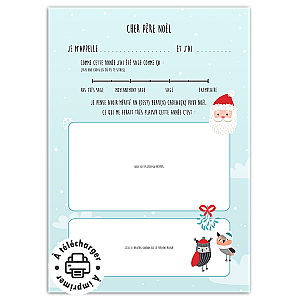 Lettre au Père Noël à imprimer à la maison (Gabarit collage et dessin)