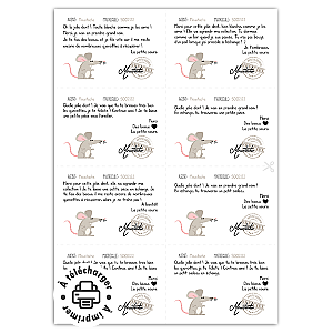 Mots de la petite souris à imprimer (Petits messages magiques pour dent de lait)