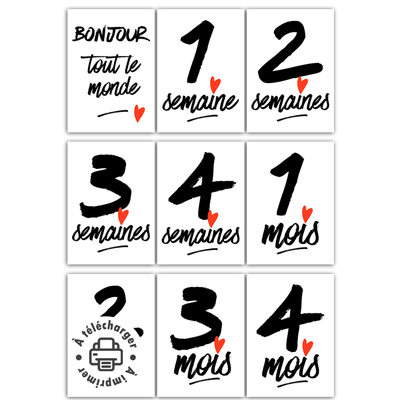 Cartes Étapes Bébé à Imprimer : Immortalisez les 2 Premières Années (Kit 32 Visuels)