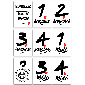 Cartes Étapes Bébé à Imprimer : Immortalisez les 2 Premières Années (Kit 32 Visuels)