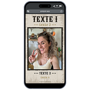 Avis de Recherche Wanted | Carte d'invitation virtuelle à gratter personnalisable