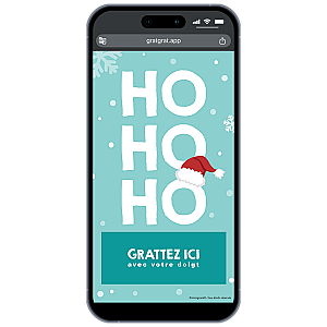 Carte virtuelle à gratter personnalisable – Édition Noël "Ho Ho Ho"