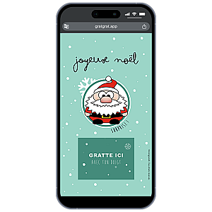 Carte virtuelle à gratter Noël – Demande parrain, marraine ou personnalisable