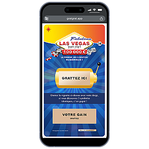 Faux jeu à gratter numérique Casino Las Vegas – Demande parrain, marraine ou personnalisable